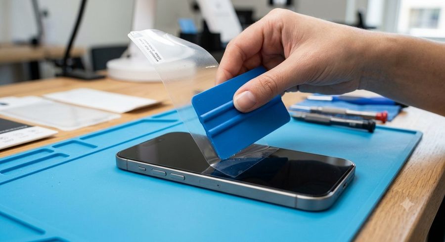 Pose d'une protection et remplacement d'écran de smartphone